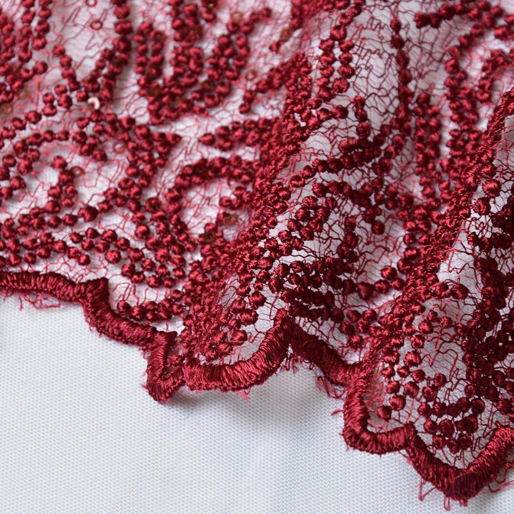 Ткань гипюр Venezia вишня