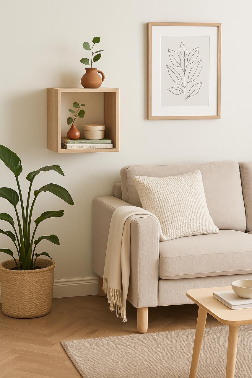 Стелаж настінно-підлоговий модульний MEBLIBUD KUB 1 секція Дуб сонома (27187/01) - фото 3 Стелаж настінно-підлоговий модульний MEBLIBUD KUB 1 секція Дуб сонома (27187/01) - фото 3