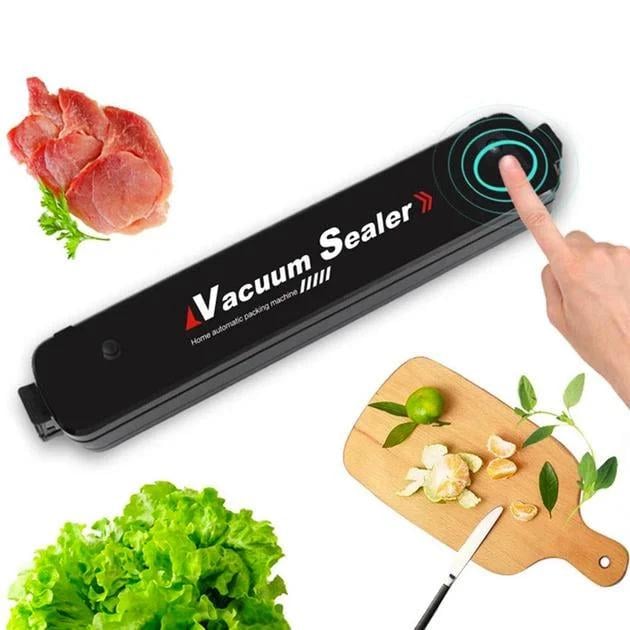 Вакуумный упаковщик бытовой для вакуумной уп. продуктов Vacuum Sealer Черный (1059) - фото 5