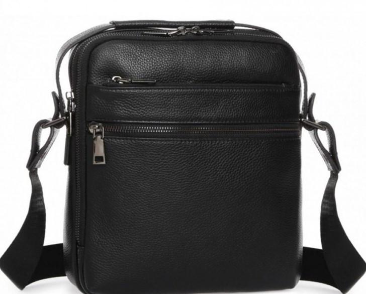 Чоловіча сумка з натуральної шкіри Tiding Bag Чорний (SA25-17622-3A)