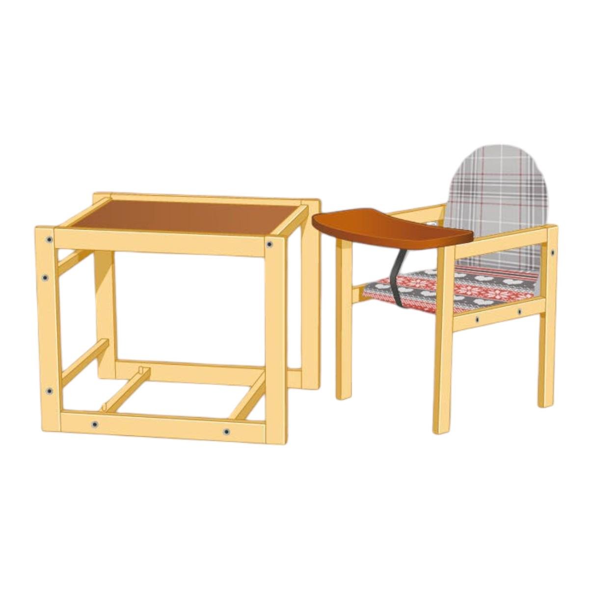 Стульчик для кормления Мася Абстракция Серо-красный (№1120) - фото 4 Стульчик для кормления Мася Абстракция Серо-красный (№1120) - фото 4