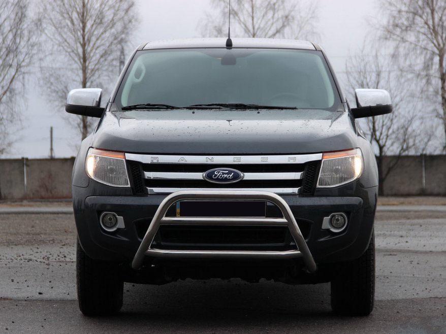 Передняя защита WT022 CAN для Ford Ranger 2011-2022 гг. нержавеющая сталь Хром