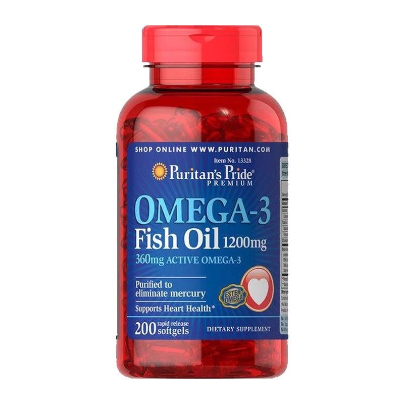 Рыбий жир Puritan's Pride Omega-3 Fish Oil 1200 мг 200 капс. (08379-01)