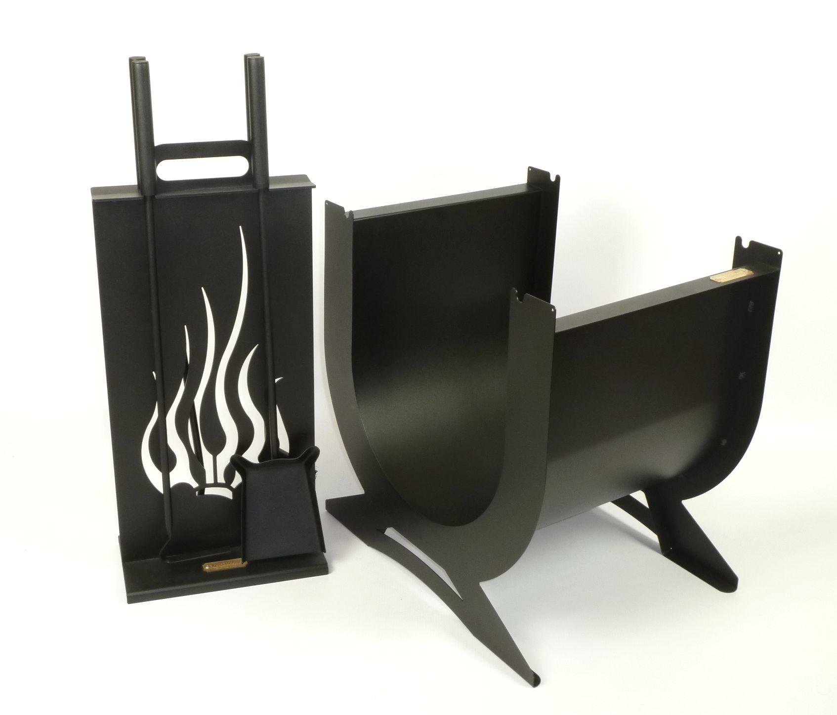 Каминный набор Пламя/корзина для дров Зевс (910)