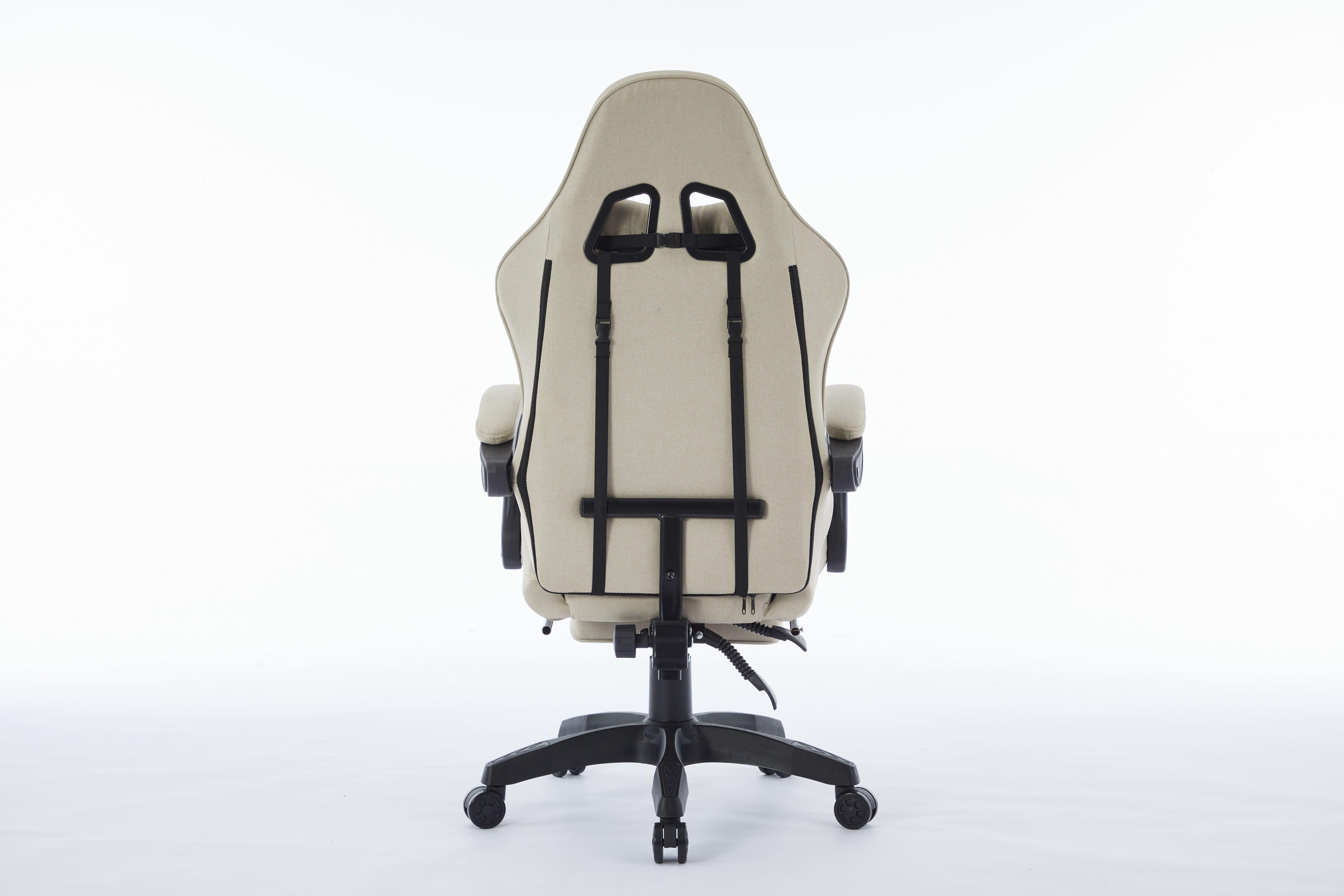 Комп'ютерне крісло з тканини INFINI ThrustX Бежевий/Чорний (23505655) - фото 7