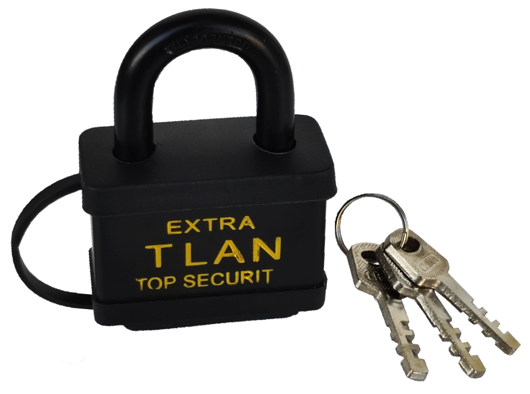 Замок навесной прорезиненный EXTRA TLAN 40 мм (2952)