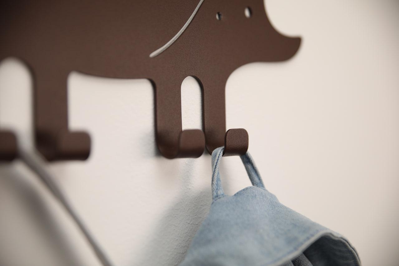 Вешалка детская в виде Ежика 30,8х18,8 см 4 крючка (MLA-7) - фото 3