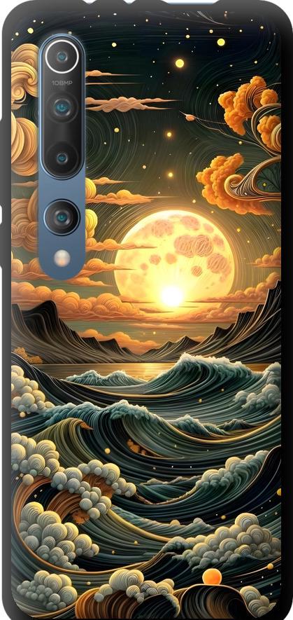 Чехол на Xiaomi Mi 10 Арт волны (6332b-1860-42517)
