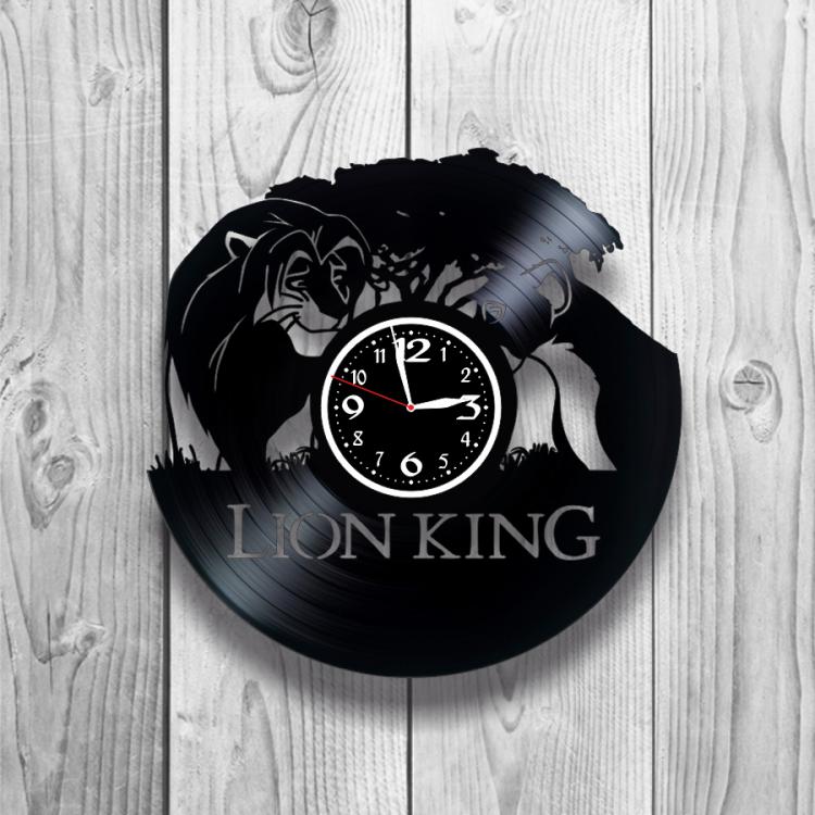 Часы настенные Король Лев из виниловой пластинки