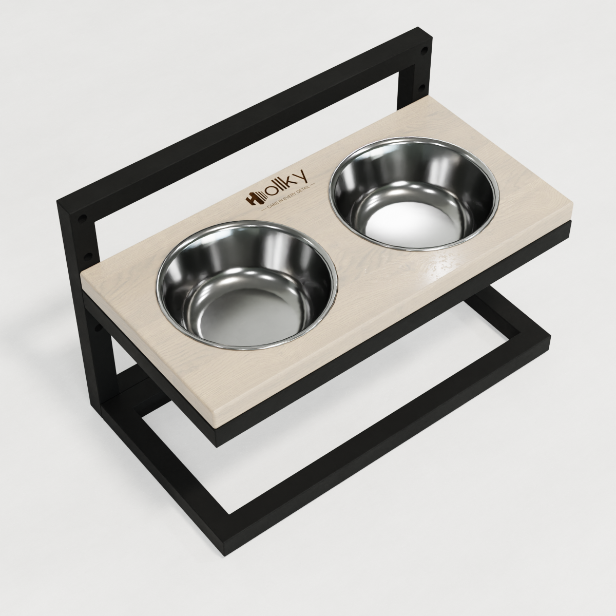 Миски на регулируемой подставке для маленьких собак Hollky Flex S 2х0,45 л (FS-422523-BLWH) - фото 10