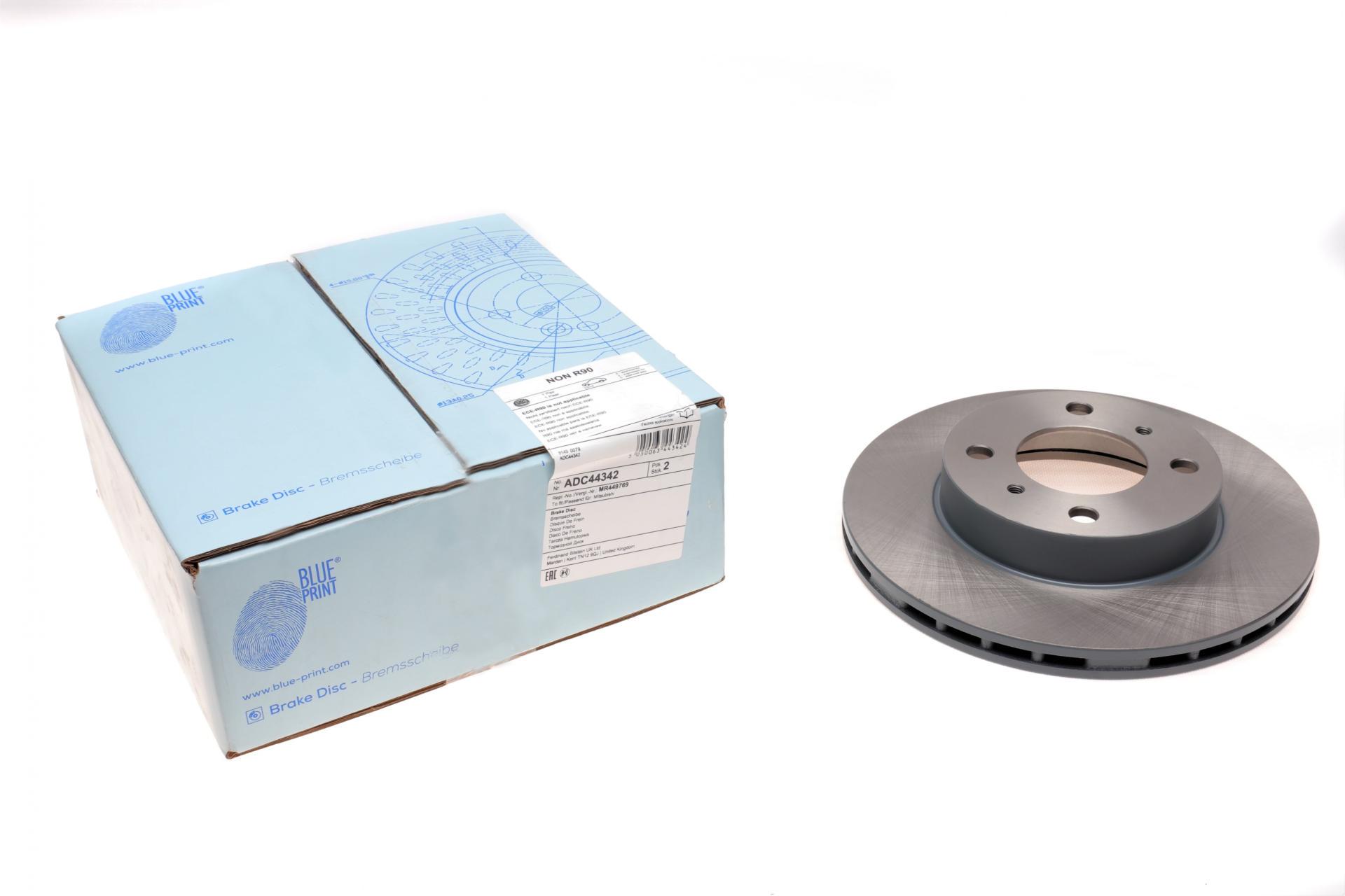 Диск тормозной передний BLUE PRINT для Mitsubishi Colt 91-05/Lancer 1.3-2.0 90-07 236x18 мм (ADC44342)