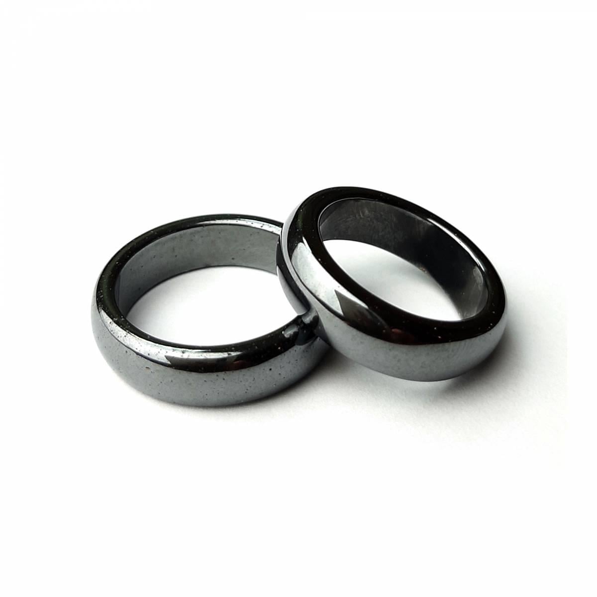 Кольцо DARSANA из натурального камня гематит р. 17 (DRSCH00500)