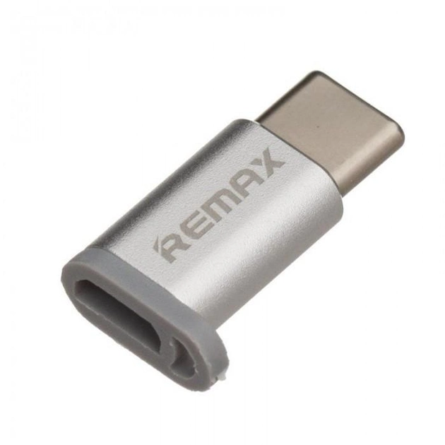 Переходник Remax RA-USB1 Feliz microUSB to Type-C Серебрений (6954851289791)