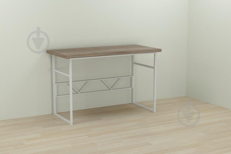 Компьютерный стол Ferrum-decor Раян 75x100x70 белый ДСП Дуб Сонома Труфель 32мм