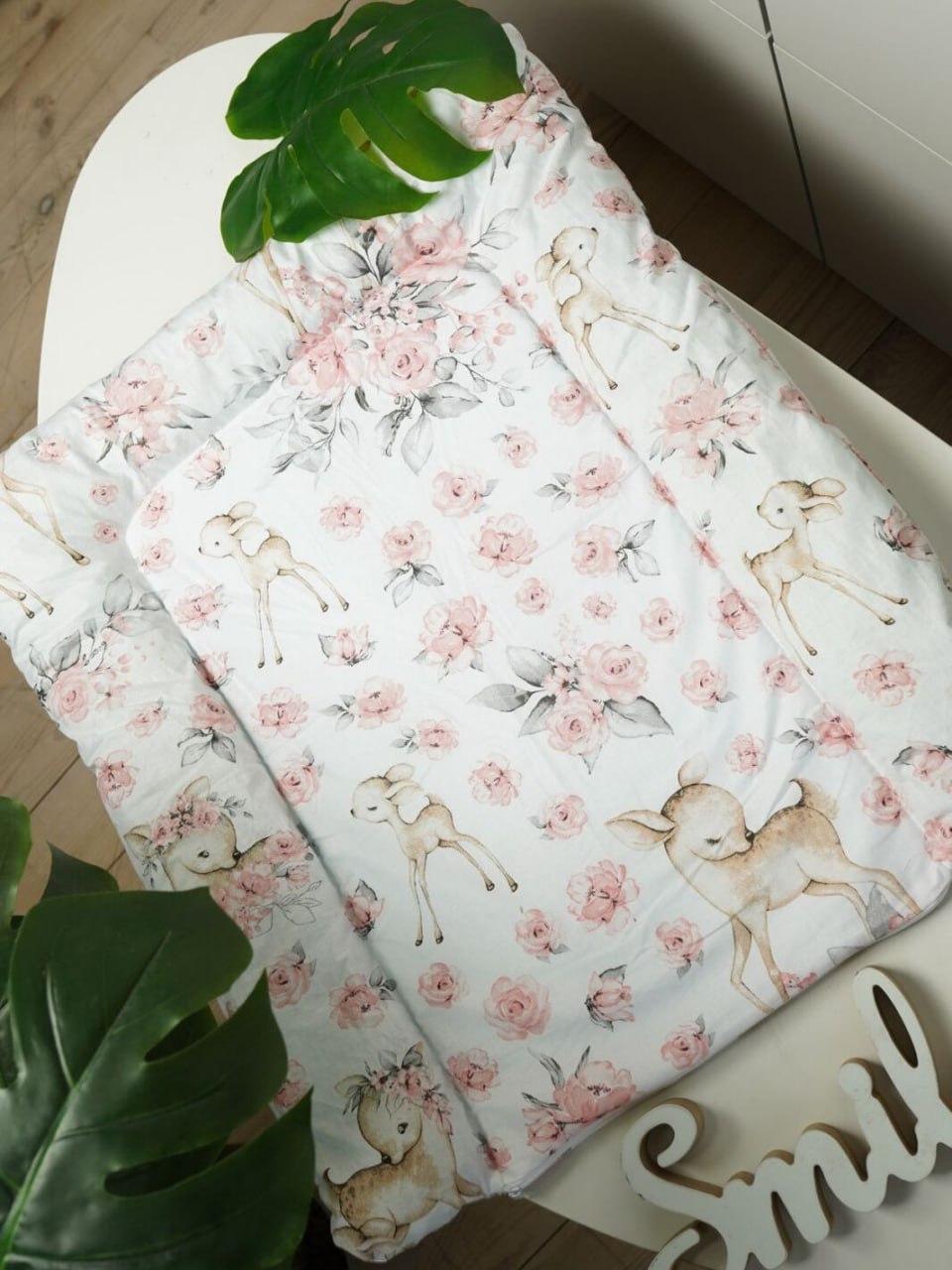 Матрас для пеленания BST с бортами синтепон съемный универсальный 70х55 см Персиковый (1875669095)