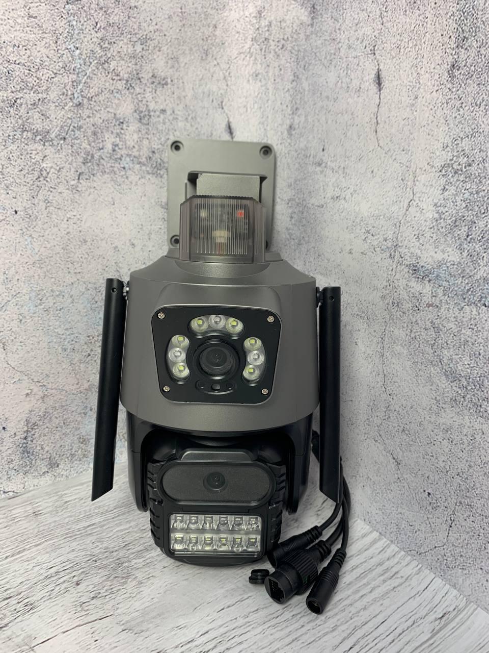 Камера відеоспостереження вулична охоронна WIFI 6MP Dual Lens поворотна із сиреною (234568441) - фото 3 Камера відеоспостереження вулична охоронна WIFI 6MP Dual Lens поворотна із сиреною (234568441) - фото 3