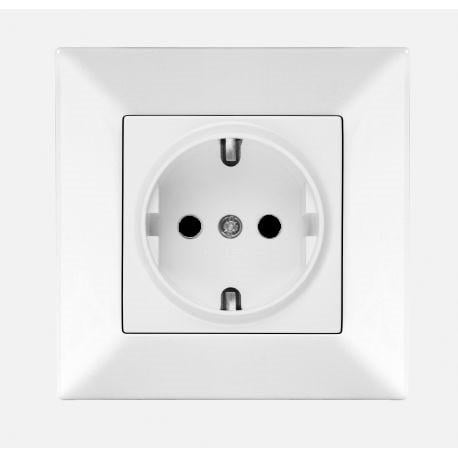Розетка с заземлением Viko Meridian Белый (90970008-WH) Розетка с заземлением Viko Meridian Белый (90970008-WH)