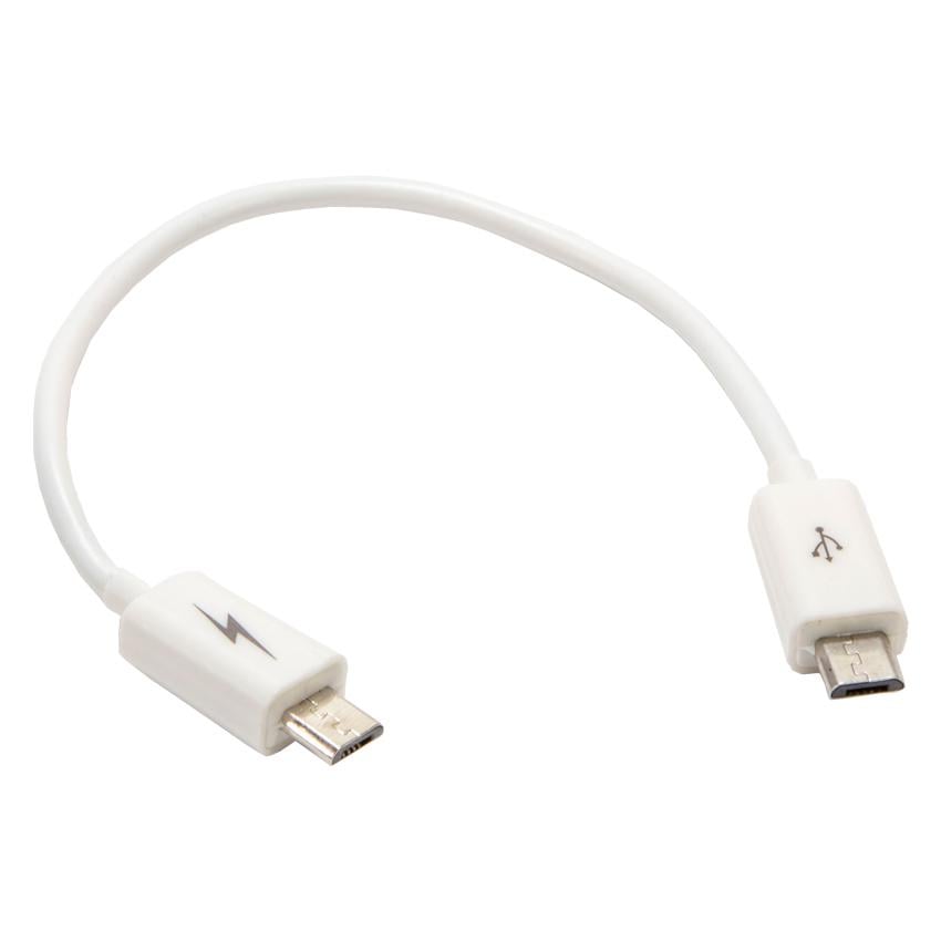 Кабель-перехідник Asdomo Micro USB M/Micro USB F 15 см White