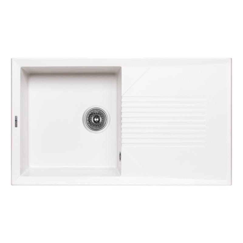 Мийка для кухні Lidz WHI-01 LIDZWHI01860500240 гранітна 855x500 мм Білий (83203) Мийка для кухні Lidz WHI-01 LIDZWHI01860500240 гранітна 855x500 мм Білий (83203)