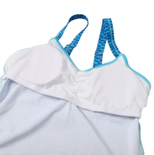 Купальник-платье женский раздельный танкини 7XL Голубой (1441) - фото 3