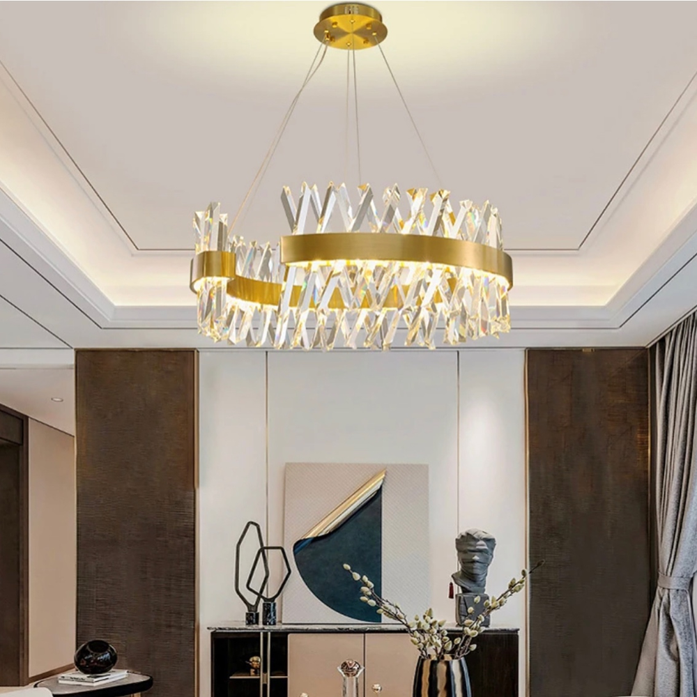 Люстра дизайнерська з кришталевоподібними паличками Ø 80 см (7006) - фото 1