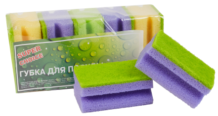 Губка для посуды Topack Super Choice 5шт. (6-010204) - фото 2 Губка для посуды Topack Super Choice 5шт. (6-010204) - фото 2