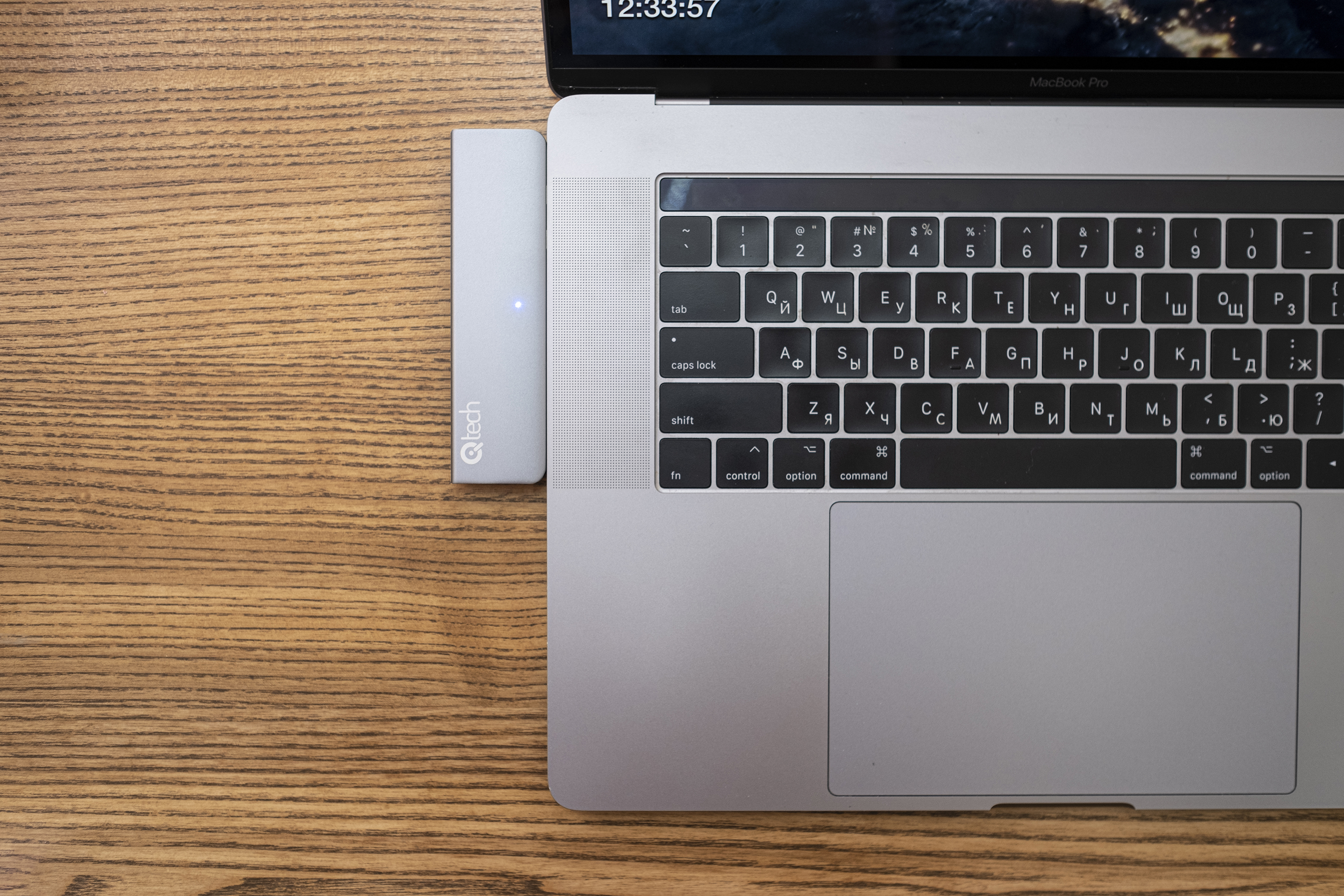 USB-хаб Qitech Aluminum Type-C Space Grey (Hub1) - фото 5