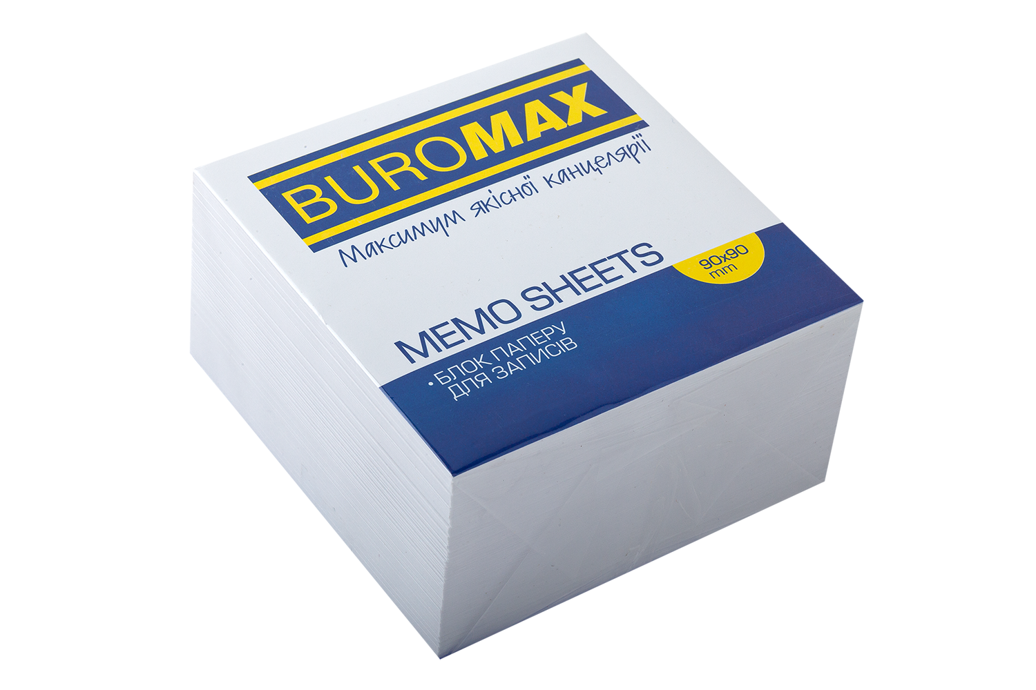 Папір для записів Buromax не склеєний 90х90х50 мм Білий (BM.2215)