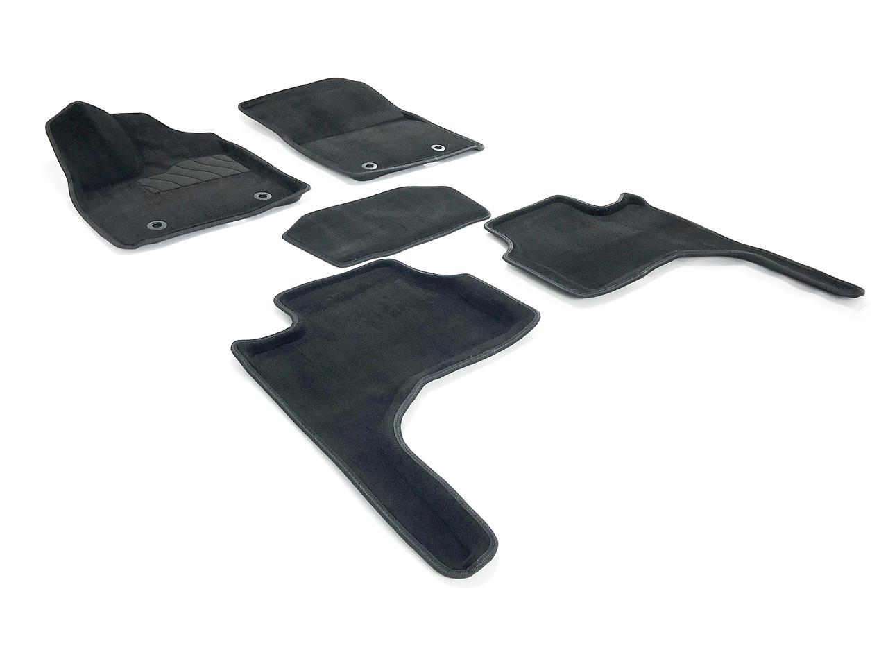 Коврики в салон ворсовые 3D Seintex Toyota Land Cruiser 300 2021- Черный 4 шт. 96534