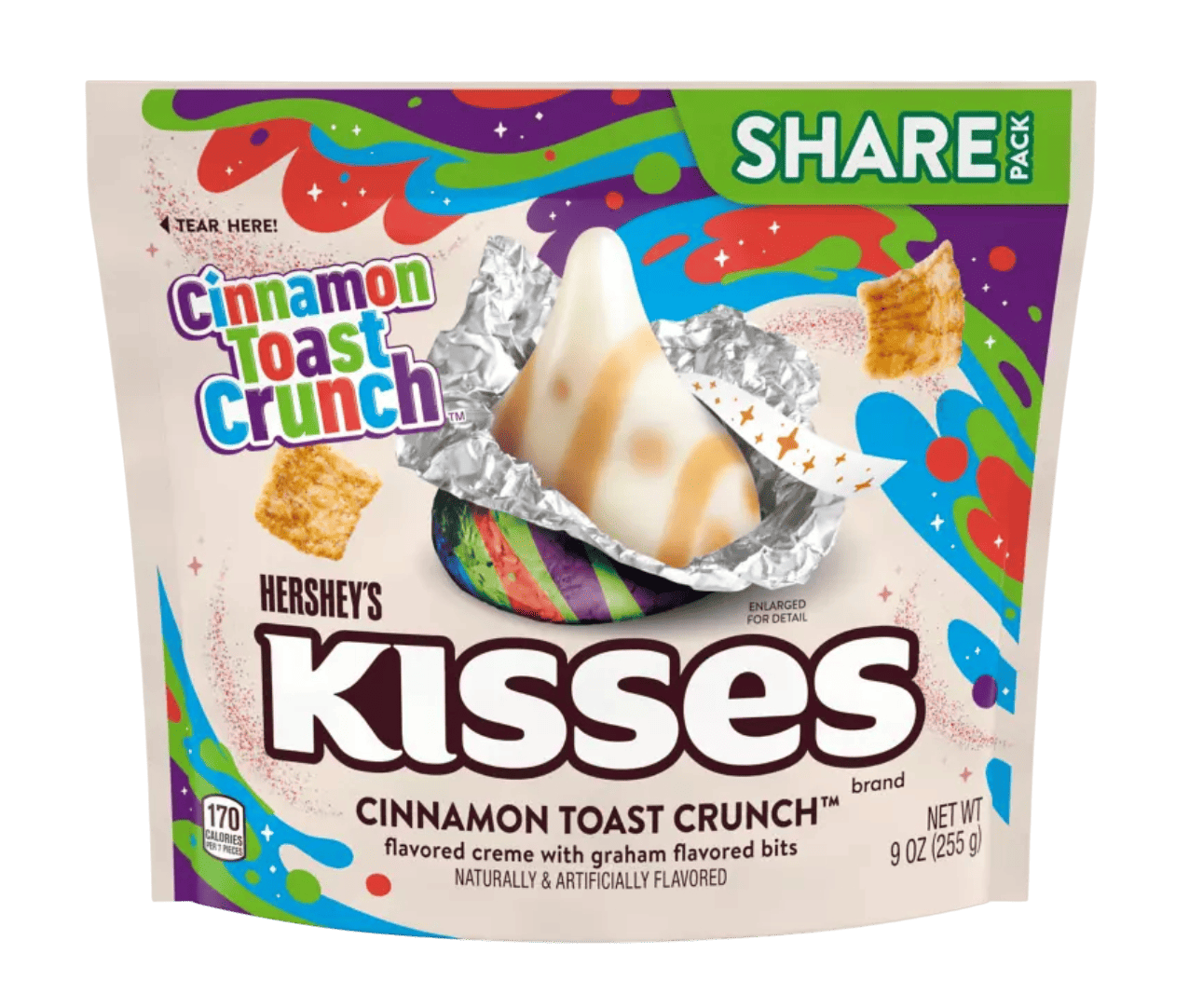 Конфеты шоколадные Hershey's Kisses Cinnamon Toast Crunch Flavored Candy 255 г (2842089455)