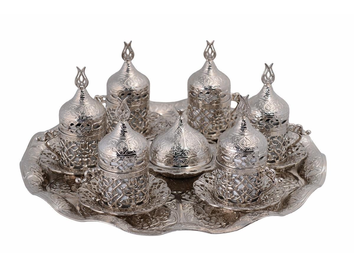 Кофейный сервиз ACAR 14 пр. Серебро (108BE)