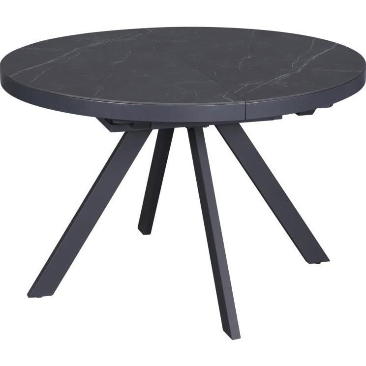 Стіл обідній розкладний Flex 6-8 місць 119 см Black marble ceramic (13594)