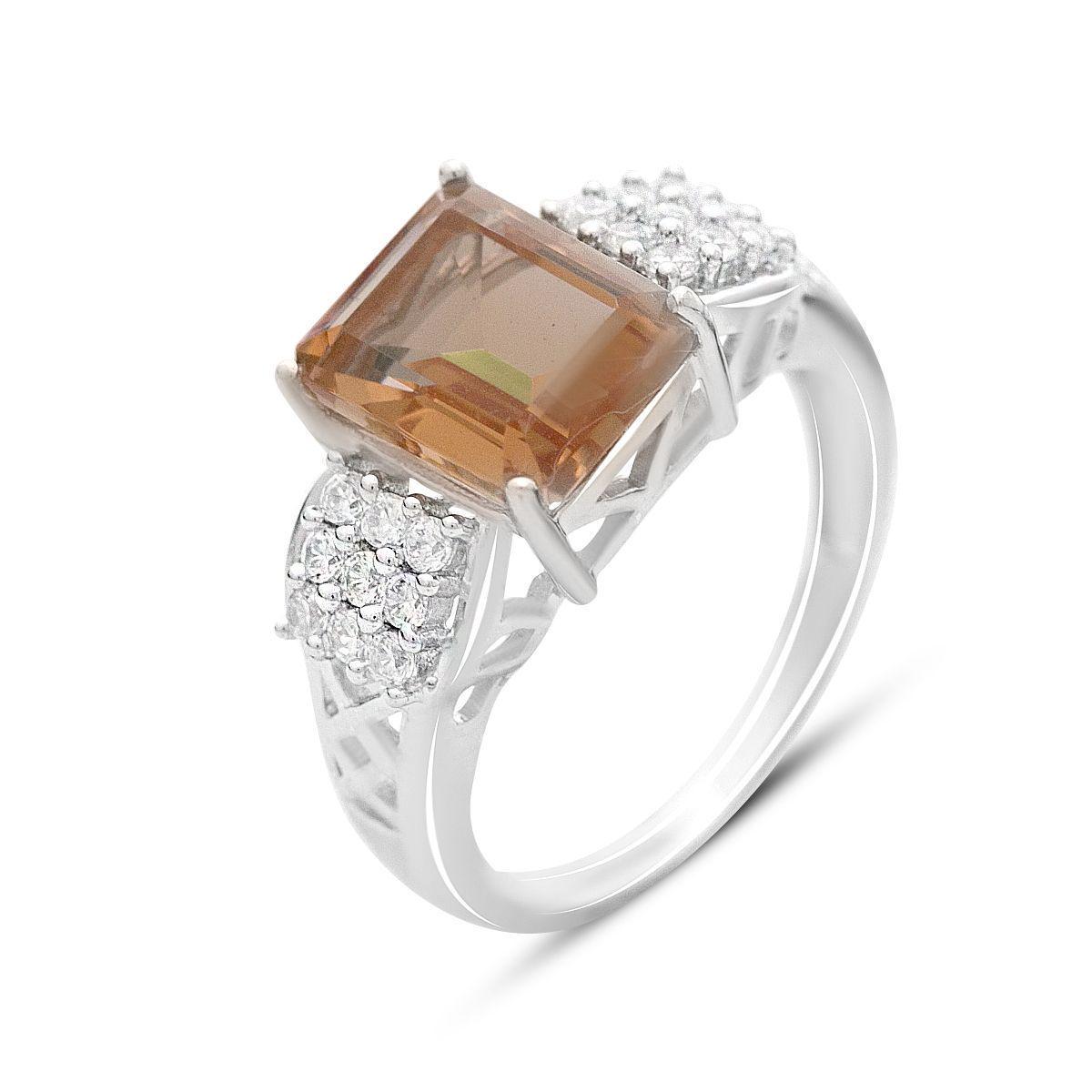 Кольцо серебряное Tiva с султанитом 4,122 ct 3,7 г р. 18 (2163848)