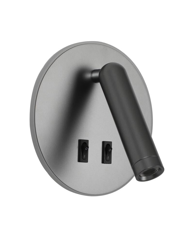 Бра Italux WL-53742-1-GR Furla LED 2x8W 3000K 516Lm IP20 Серый (27503513)