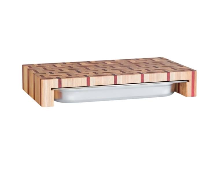 Доска разделочная торцевая BVD51 профессиональная с гастроемкостью 60х34 см (1648)