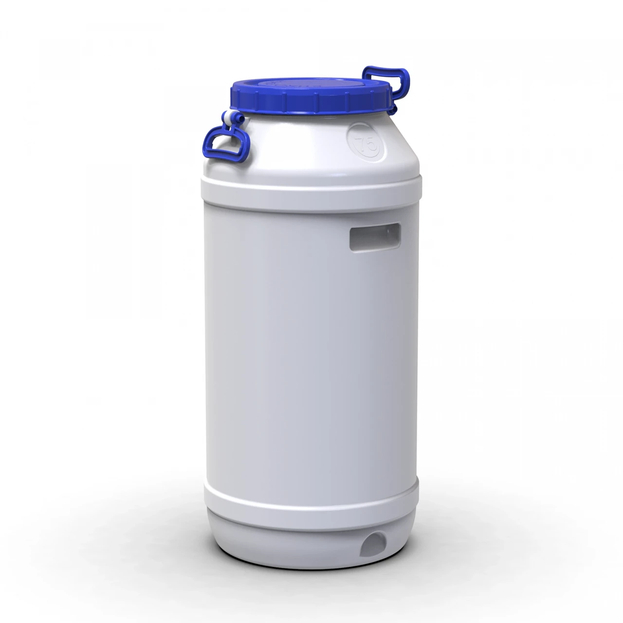 Бидон пищевой с крышкой 28 см 80 л Белый (748)