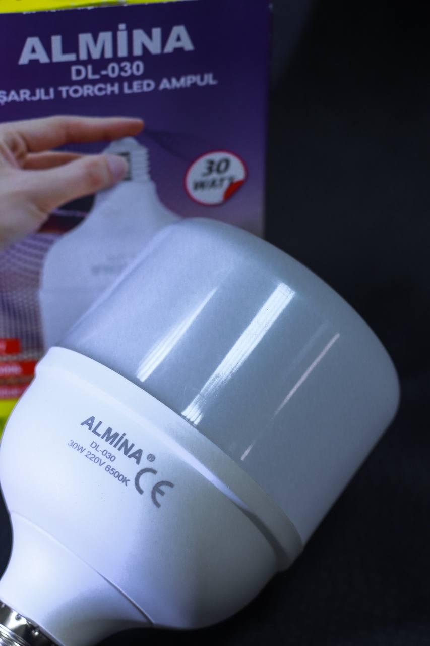 Лампочка аккумуляторная Almina 30W 3-4 часа автономной работы (8223) - фото 5 Лампочка аккумуляторная Almina 30W 3-4 часа автономной работы (8223) - фото 5