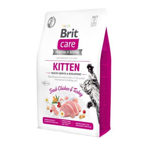 Корм сухий Brit Care Cat GF Kitten HGrowth & Development 2 кг - фото 1 Корм сухий Brit Care Cat GF Kitten HGrowth & Development 2 кг - фото 1
