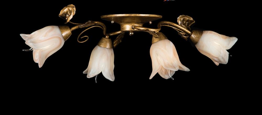 Люстра с плафонами Ray L90781/4 Коричневый (IR005640) Люстра с плафонами Ray L90781/4 Коричневый (IR005640)