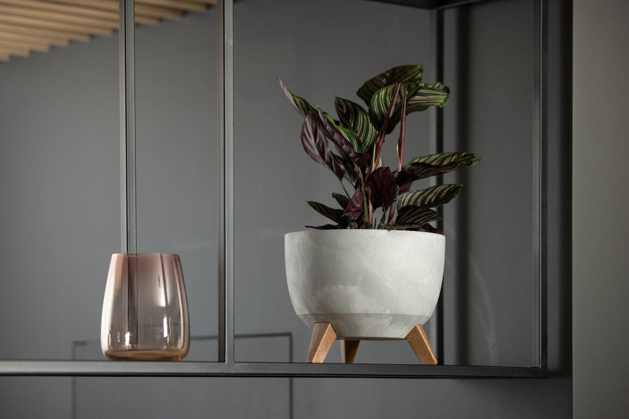 Вазон для цветов Lamela ROMA 400х205 мм Серый бетон (25419751833) - фото 9