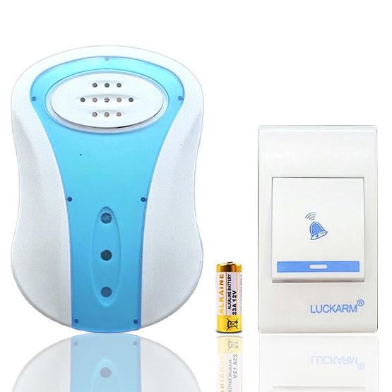 Дзвінок дверний бездротовий Luckarm 8204Y від батарейок Синій