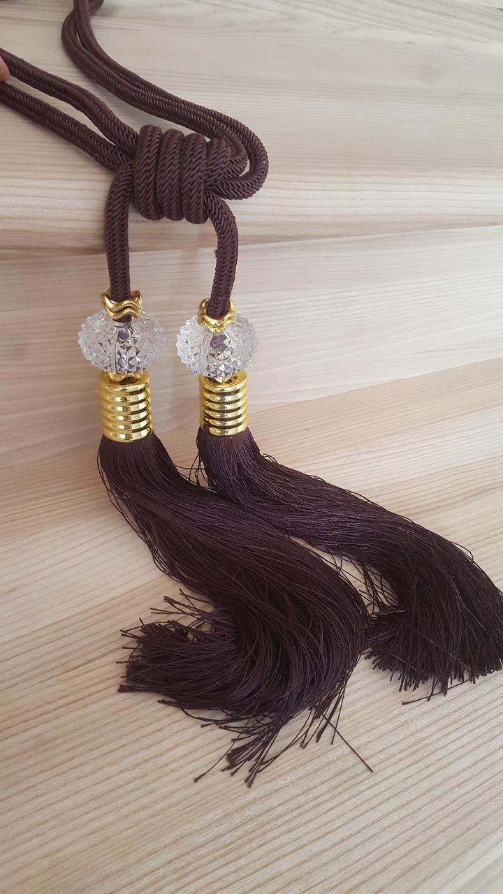 Пензлик для штор декор кристал Коричневий (2673096092) - фото 2 Пензлик для штор декор кристал Коричневий (2673096092) - фото 2