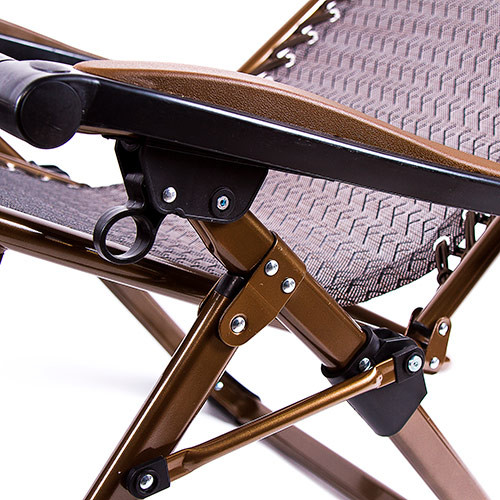 Кресло-шезлонг раскладной 200х68х58 см Коричневый (8009-3WS) - фото 2