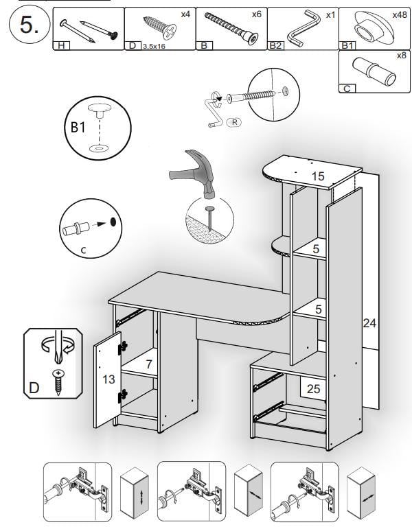 Стол письменный Фаворит130х60х75 см Сонома (00008pehot) - фото 2 Стол письменный Фаворит130х60х75 см Сонома (00008pehot) - фото 2