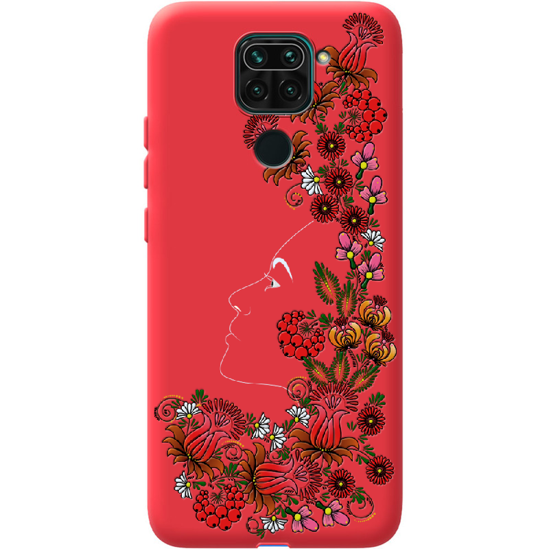 Чехол с рисунком Boxface Xiaomi Redmi Note 9 3D Ukrainian Muse Красный силикон (39801-bk64-41193)