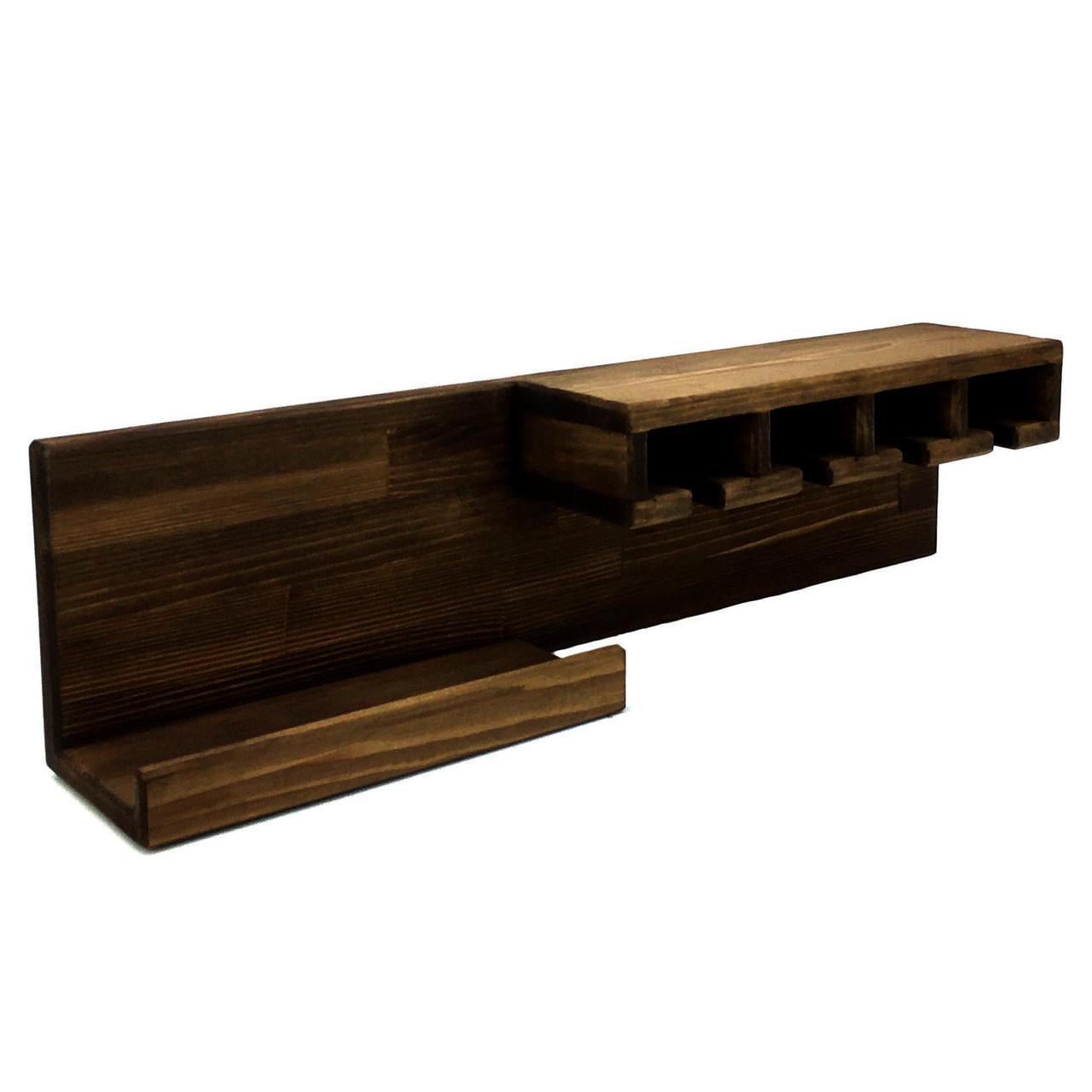 Полка для вина настенная из дерева Катори Капучино (ПНК-005309)