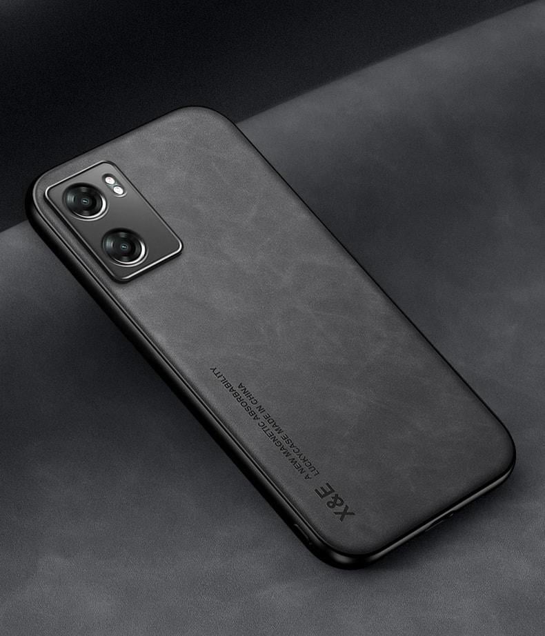 Кожаный чехол XnE OPPO A57s с металлической вставкой Black (34261-2B) Кожаный чехол XnE OPPO A57s с металлической вставкой Black (34261-2B)