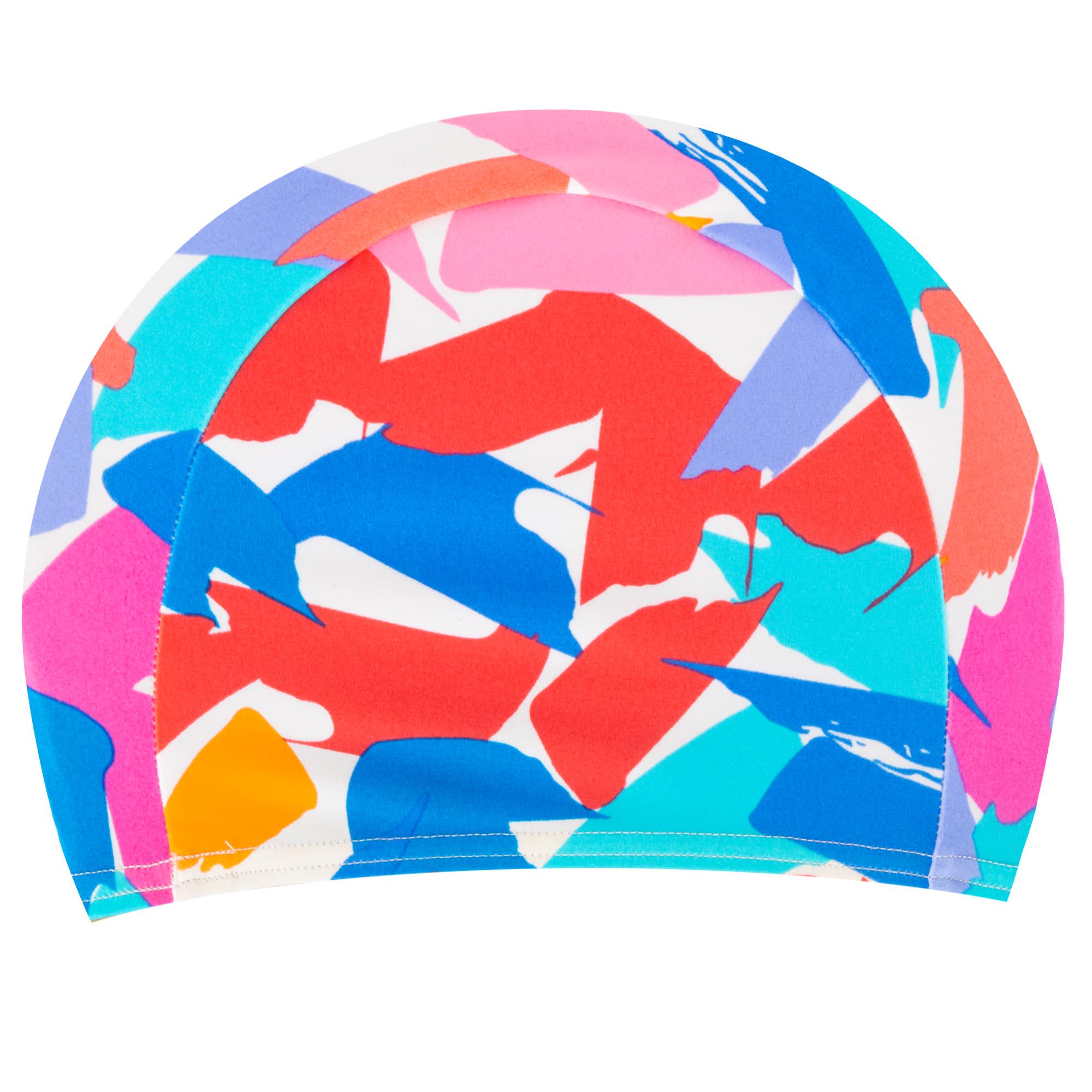 Шапочка для плавания для взрослых YINGFA C0076 текстильная Розово-синий (C0076_Розовый-синий)
