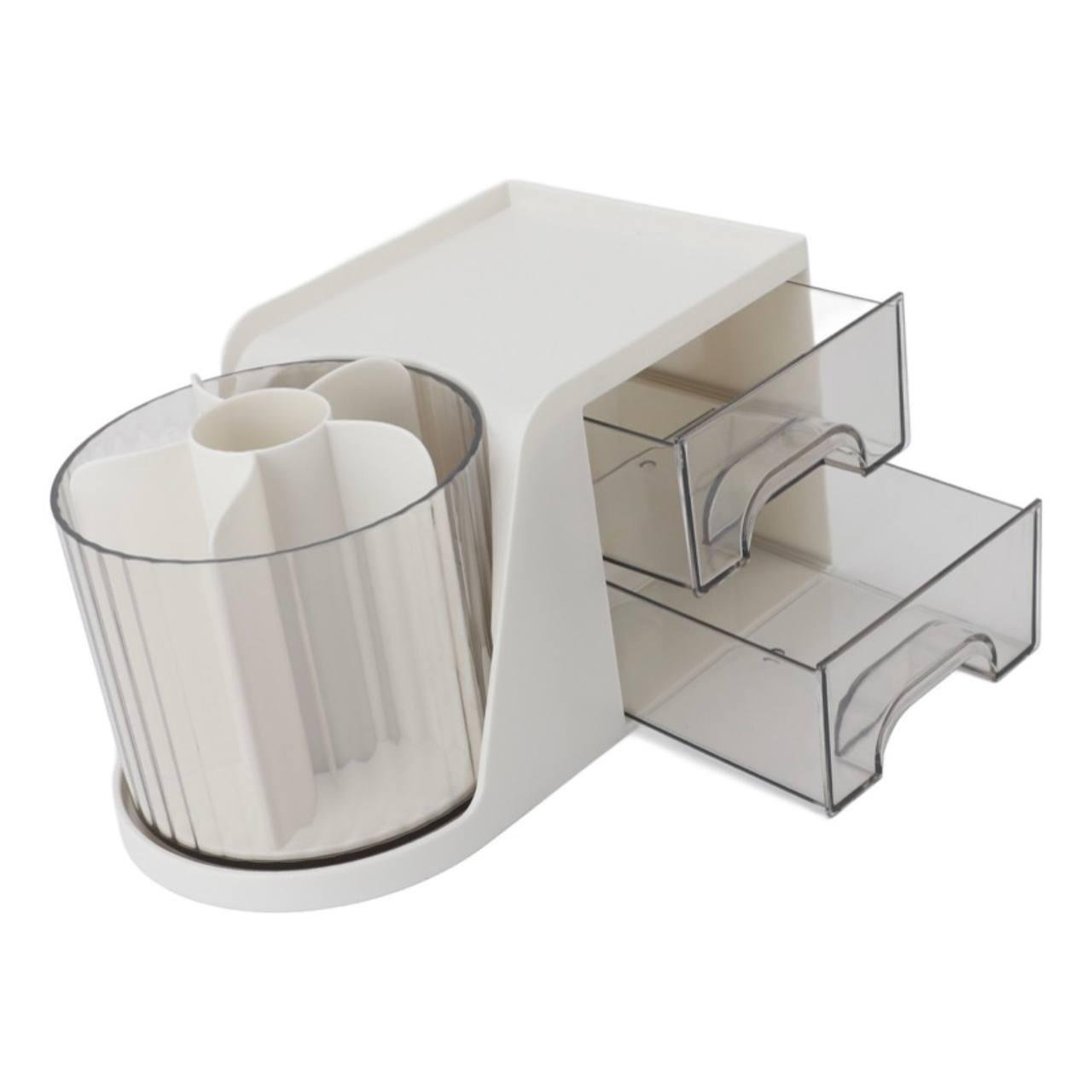 Органайзер для канцелярии с вращающимся стаканом на 6 отделений и выдвижными ящиками (0e577206) - фото 3 Органайзер для канцелярии с вращающимся стаканом на 6 отделений и выдвижными ящиками (0e577206) - фото 3