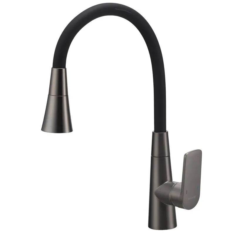 Смеситель кухонный MIXXUS Premium Matis 011-T с гибким изливом Графит (MI8268)